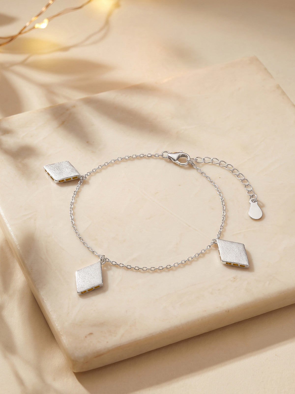 Silver Kaju Katli Bracelet