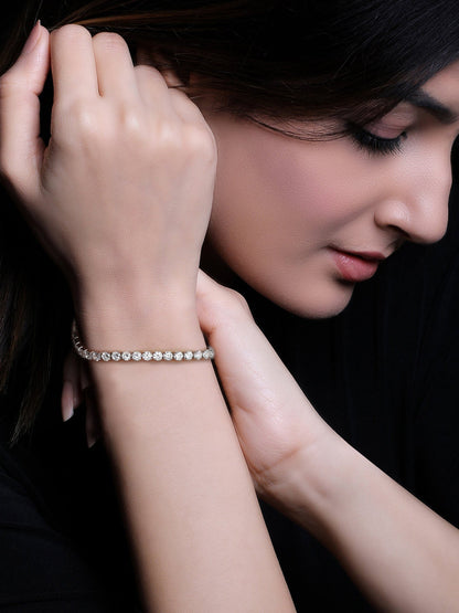 Silver Signature Tennis Bracelet