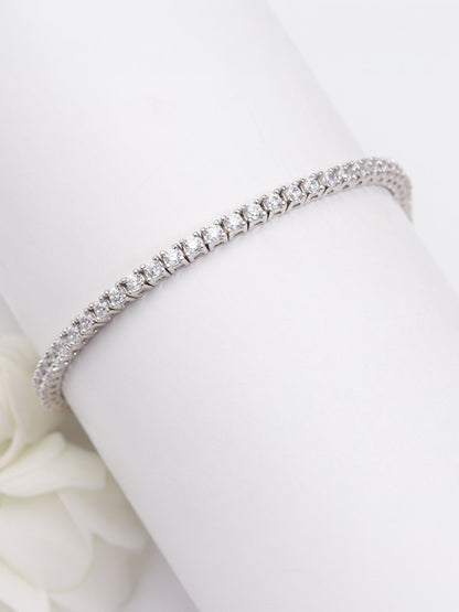 Kriti Sanon Silver Zircon Tennis Bracelet