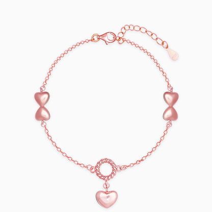 Rose Gold Charming Heart Bracelet