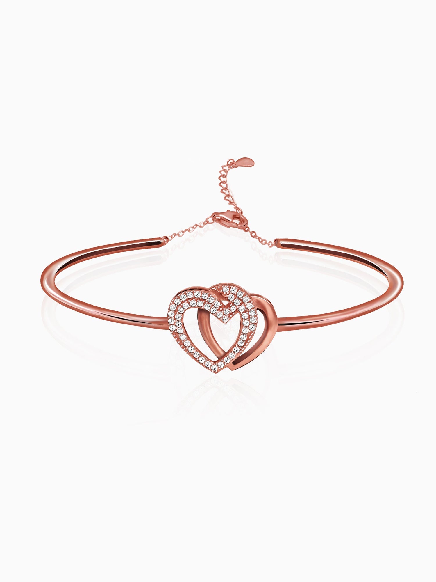 Rose Gold Interlocked Duo Bracelet