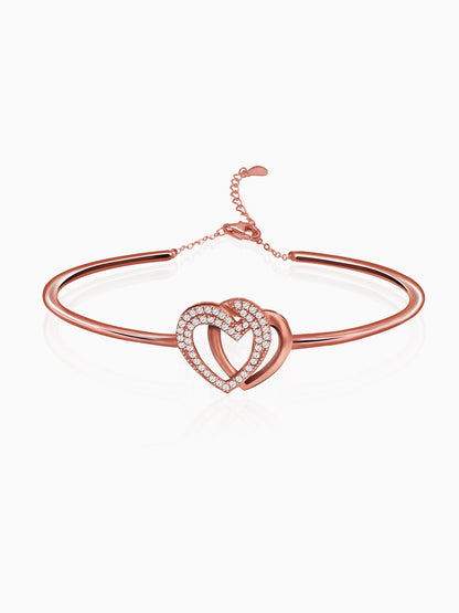 Rose Gold Interlocked Duo Bracelet