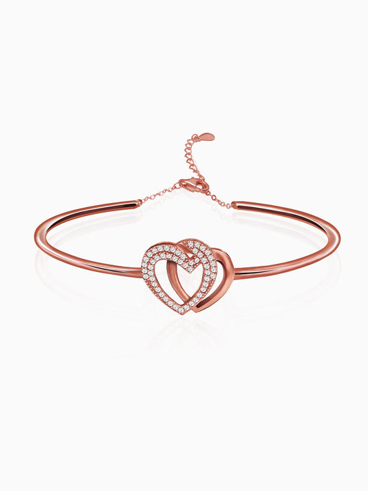 Rose Gold Interlocked Duo Bracelet