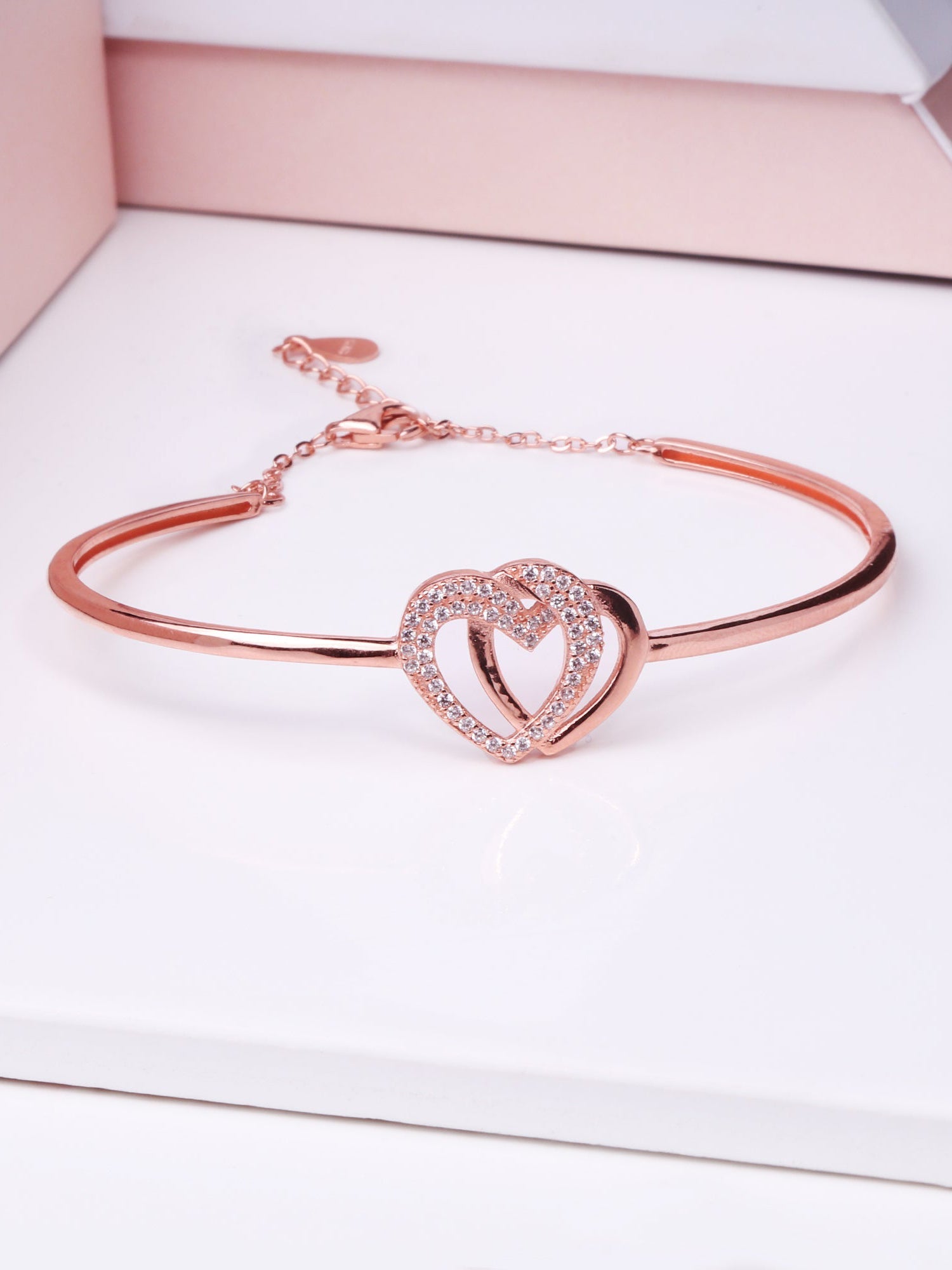 Rose Gold Interlocked Duo Bracelet