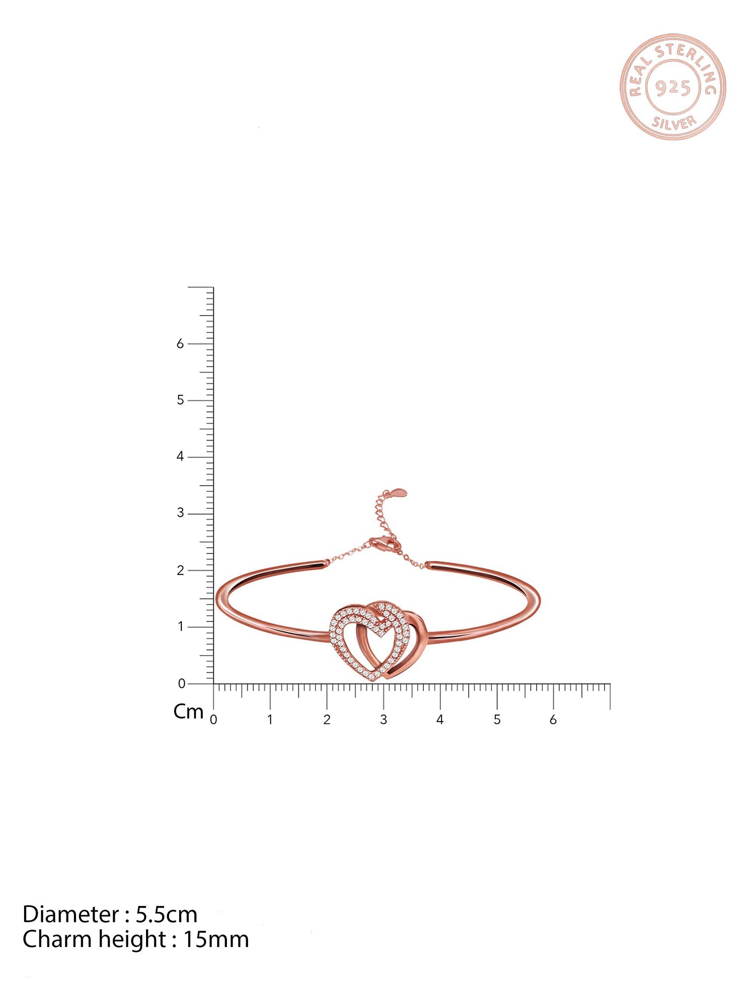 Rose Gold Interlocked Duo Bracelet