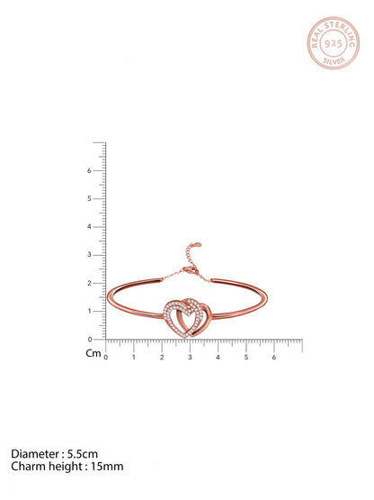 Rose Gold Interlocked Duo Bracelet