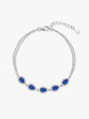 Silver Royal Blue Drop Bracelet