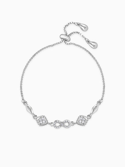 Silver Infinity Zircon Bracelet