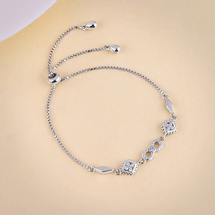 Silver Infinity Zircon Bracelet