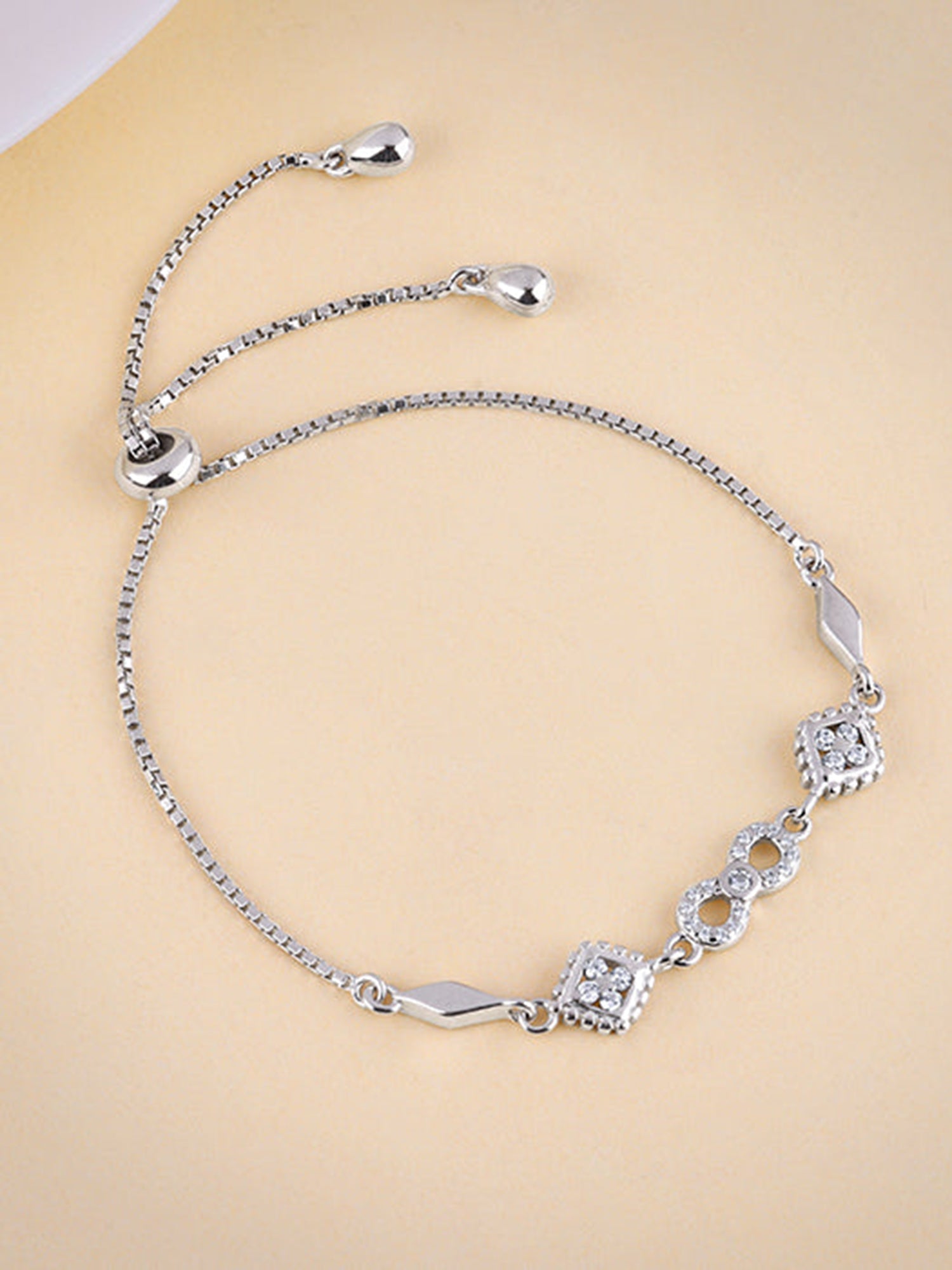 Silver Infinity Zircon Bracelet