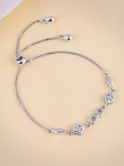 Silver Infinity Zircon Bracelet