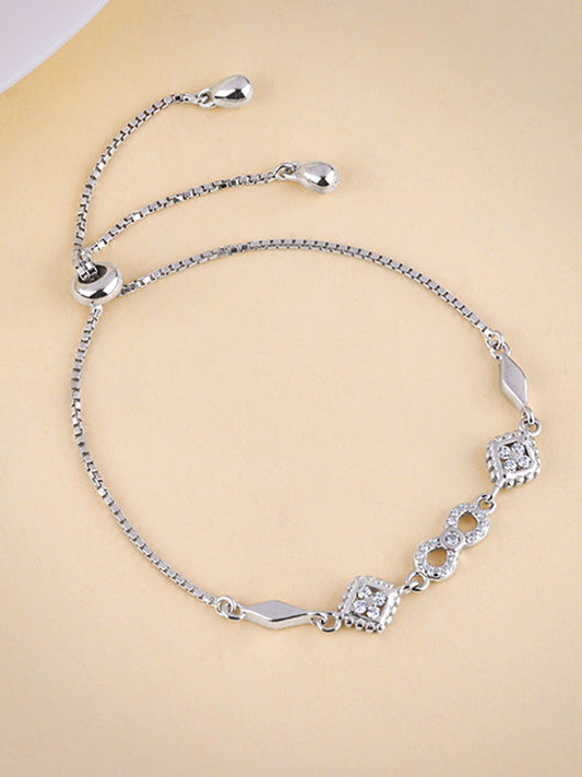 Silver Infinity Zircon Bracelet