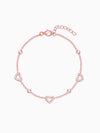 Rose Gold Evergreen Halo Pendant With Link Chain