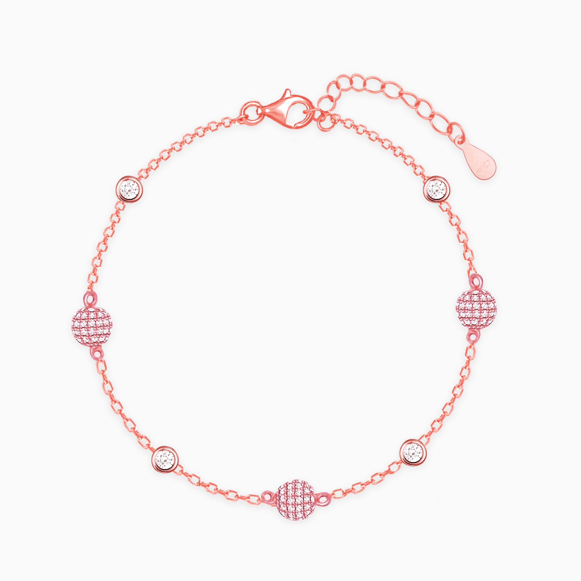 Anushka Sharma Rose Gold Studded Bubble Bracelet - Image 1