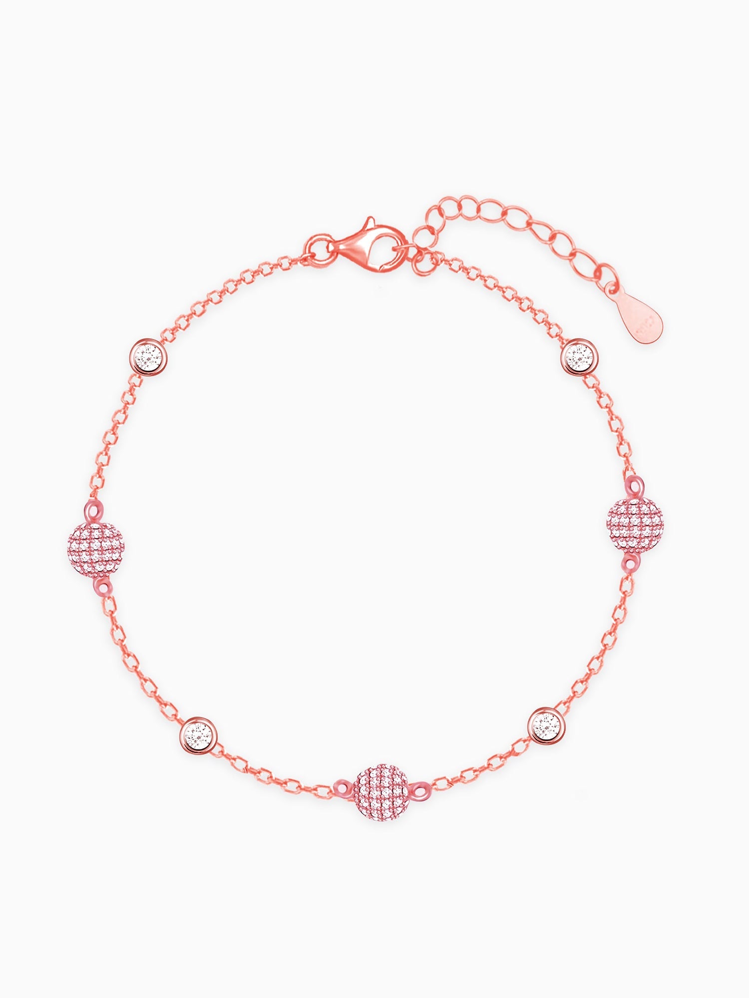 Rose Gold Studded Bubble Bracelet