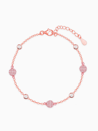 Rose Gold Studded Bubble Bracelet