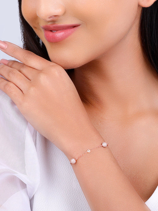 Rose Gold Studded Bubble Bracelet