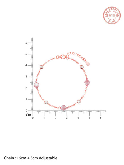 Rose Gold Studded Bubble Bracelet
