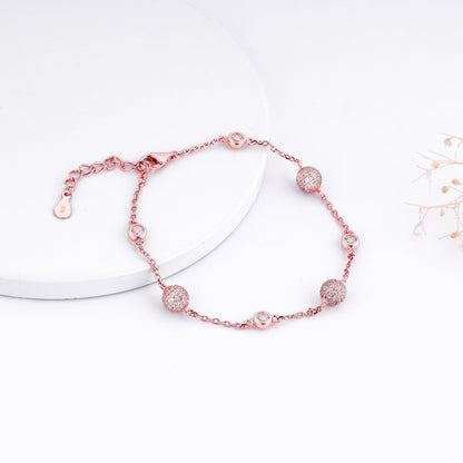 Rose Gold Studded Bubble Bracelet