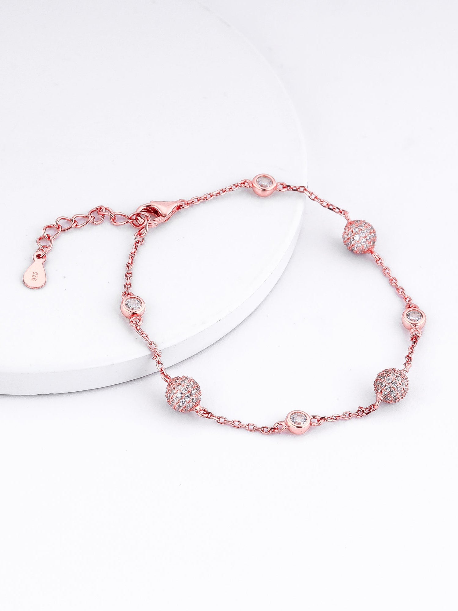 Rose Gold Studded Bubble Bracelet