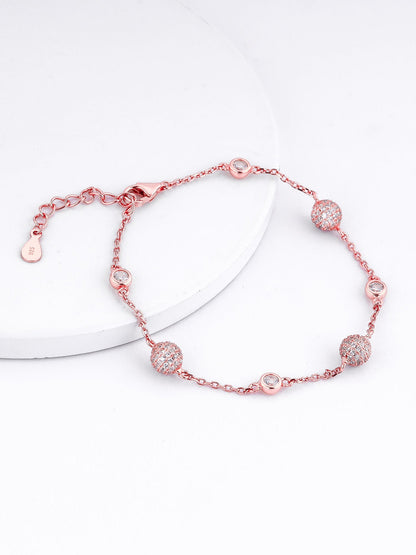 Rose Gold Studded Bubble Bracelet