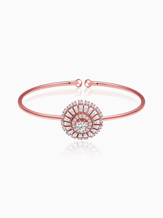 Anushka Sharma Rose Gold Baguette Sunshine Bangle Bracelet