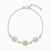 Silver Yellow Sunshine Trio Bracelet