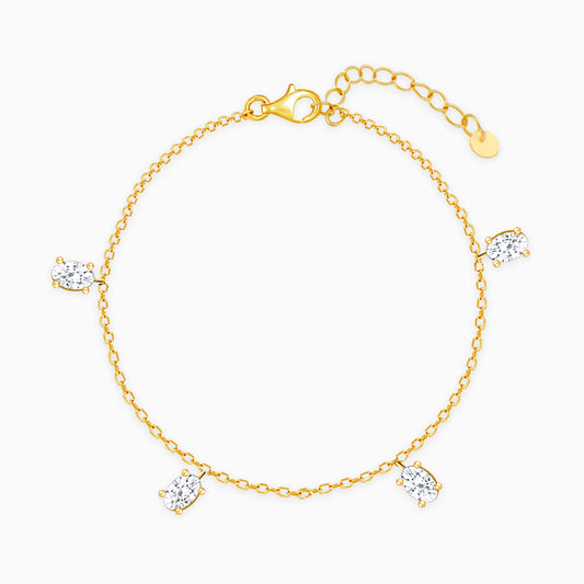 Golden Zircon Charm Bracelet
