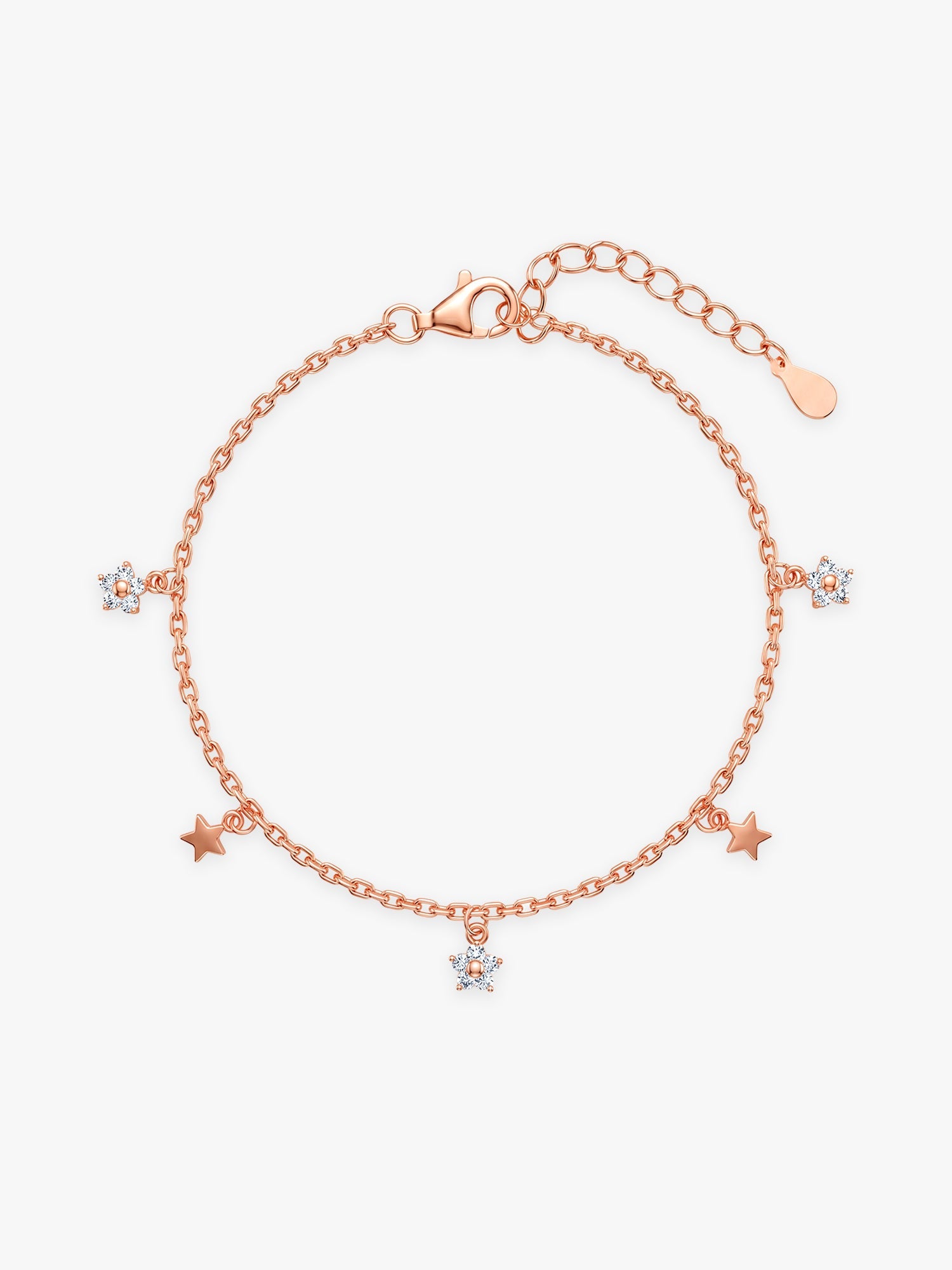 Rose Gold Starlit Dreams Charm Bracelet
