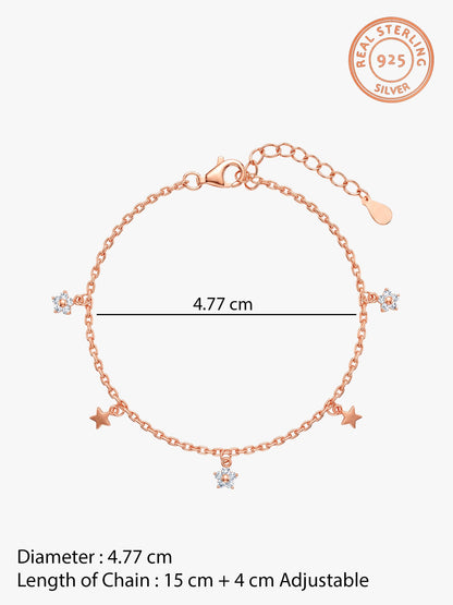 Rose Gold Starlit Dreams Charm Bracelet