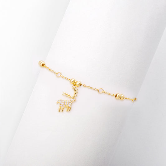 Golden Reindeer Bracelet
