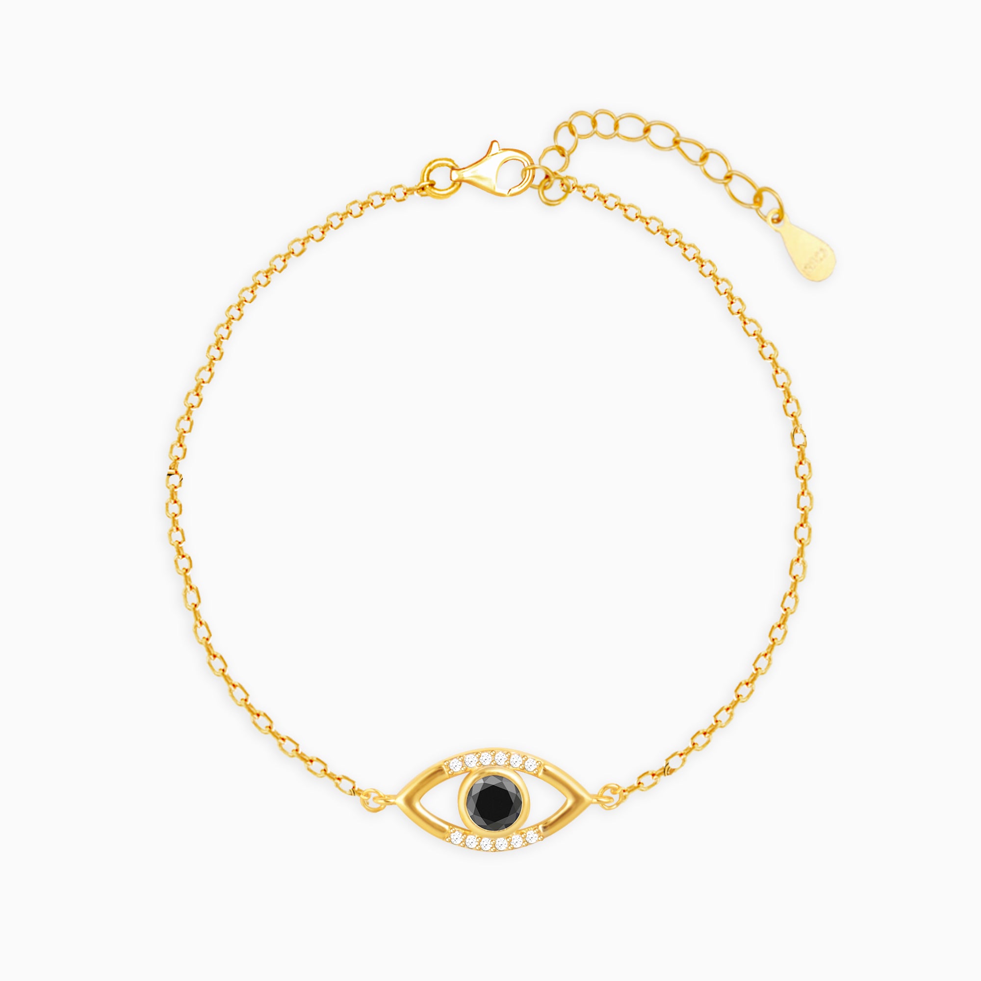 Golden Raven Black Evil Eye Bracelet – GIVA Jewellery