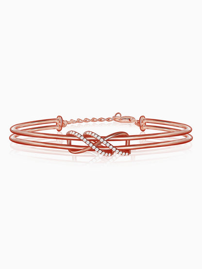 Kriti Sanon Rose Gold Dual Entangle Bracelet