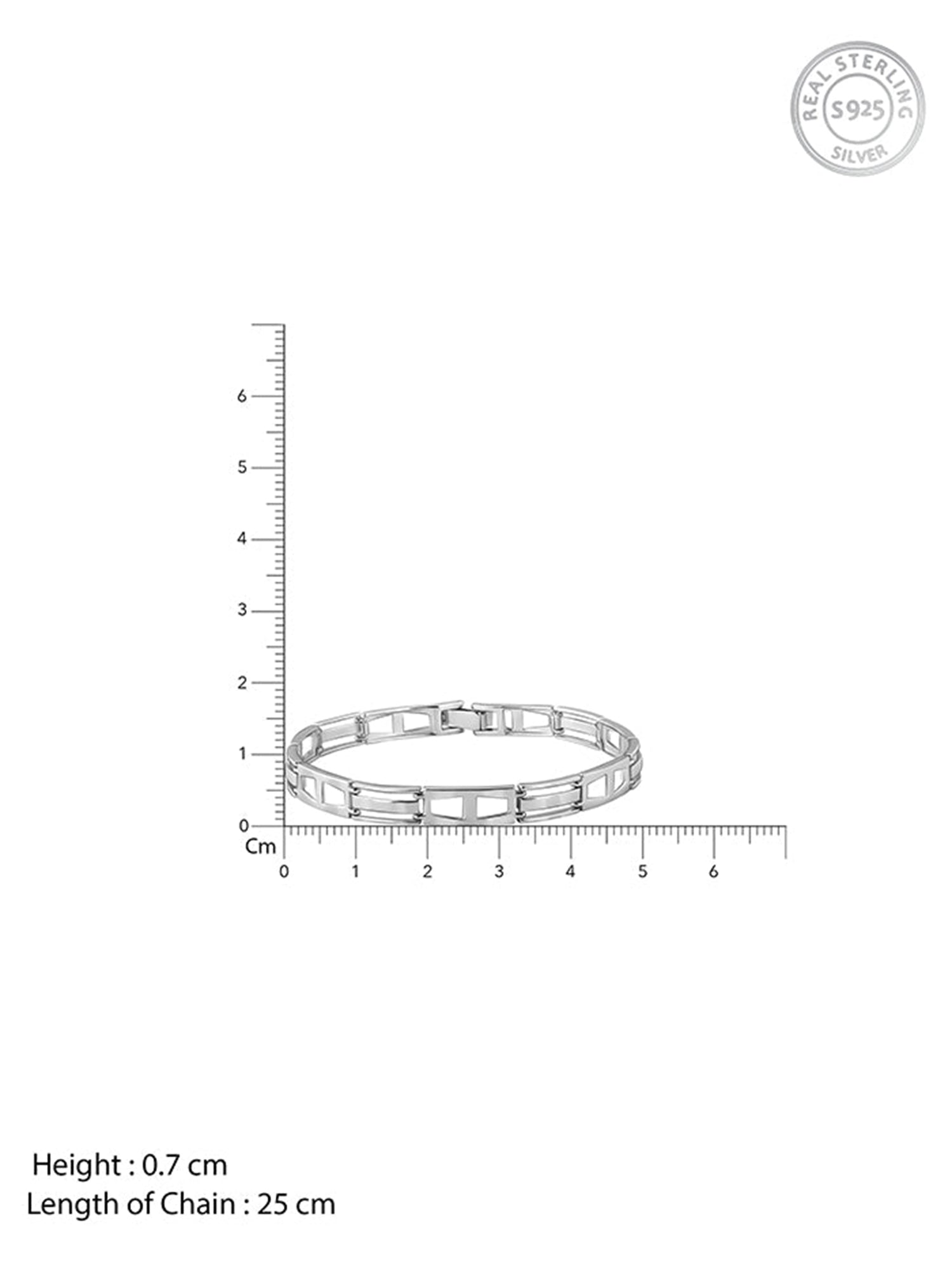 Silver Jazzy Link Bracelet For Him