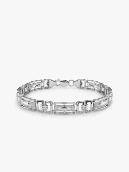 Aditya Roy Kapur Silver Classy Link Bracelet For Him
