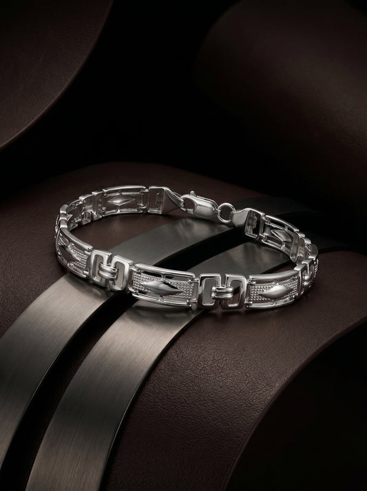 Aditya Roy Kapur Silver Classy Link Bracelet For Him