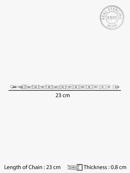 Aditya Roy Kapur Silver Classy Link Bracelet For Him