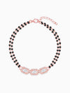 Rose Gold Zircon Radiant Mangalsutra Bracelet