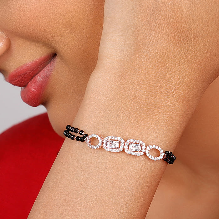 Saved by radha reddy garisa | Mangalsutra bracelet, Black beaded jewelry,  Bracelet designs