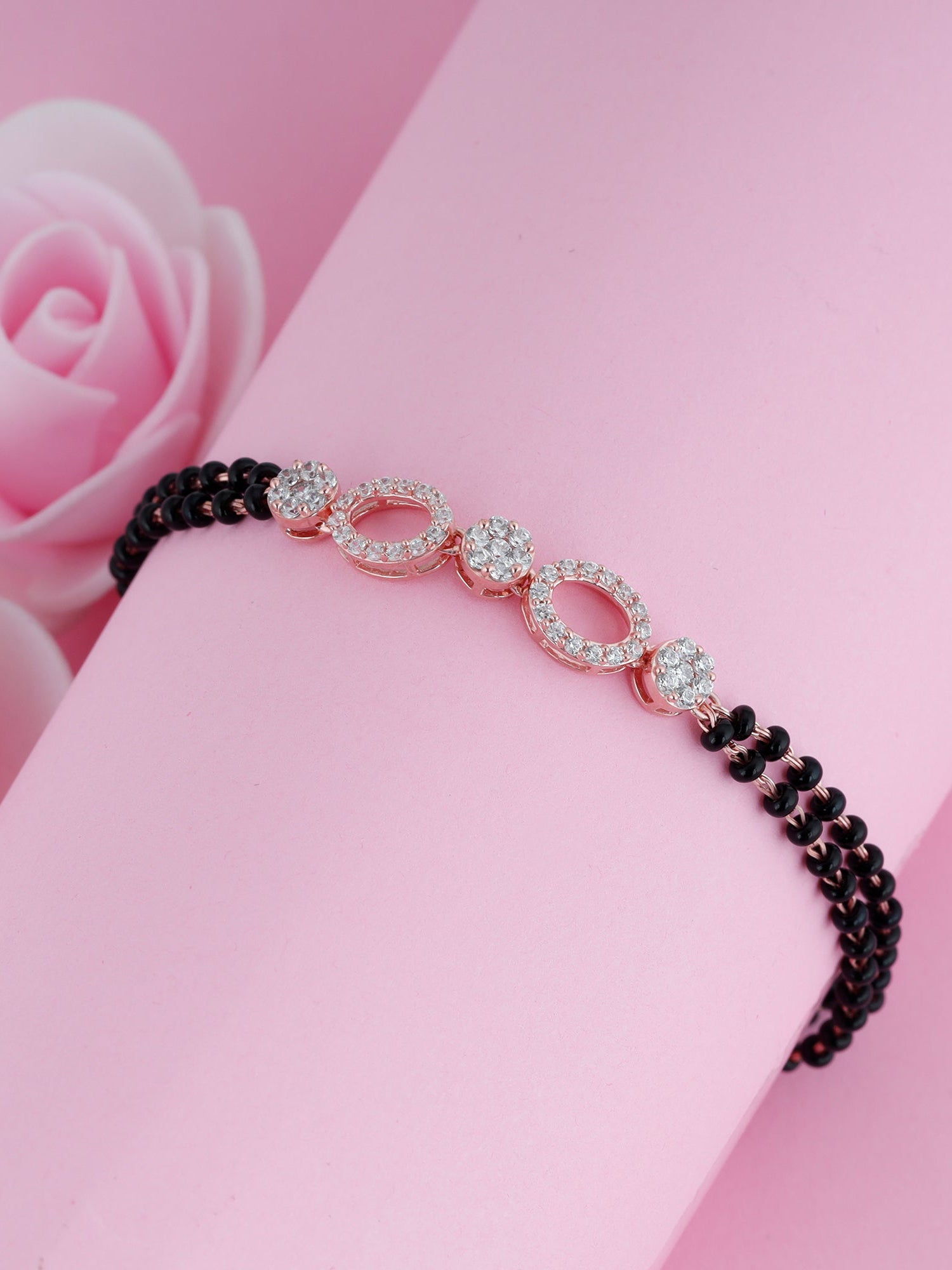 Rose Gold Commitment Mangalsutra Bracelet