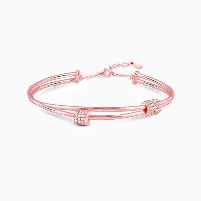 Rose Gold Cylinder Bracelet
