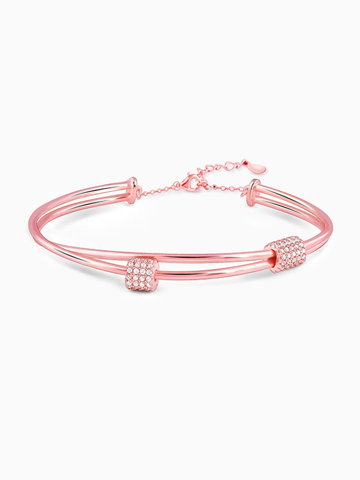 Rose Gold Cylinder Bracelet