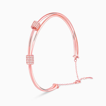 Rose Gold Cylinder Bracelet