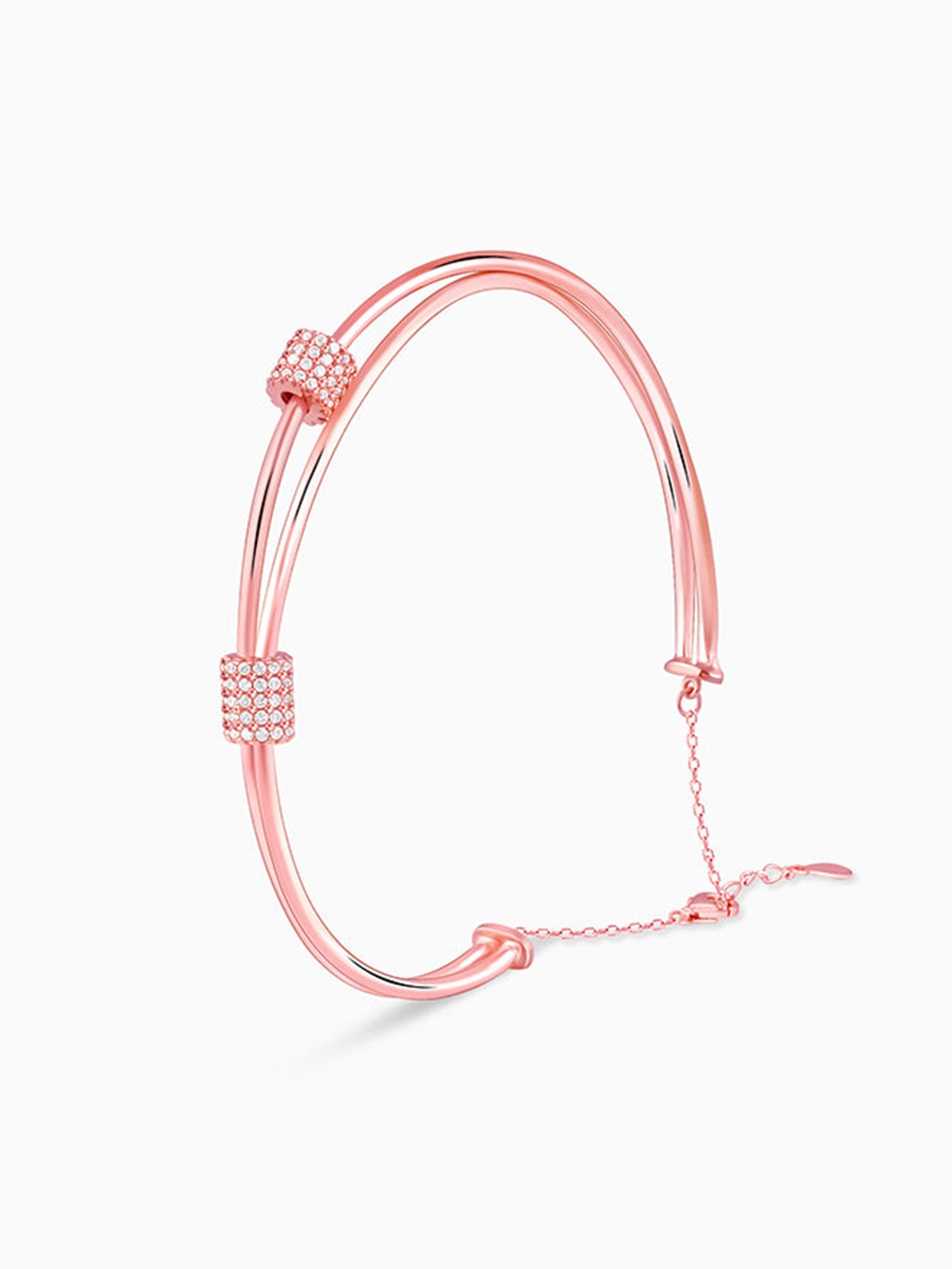 Rose Gold Cylinder Bracelet