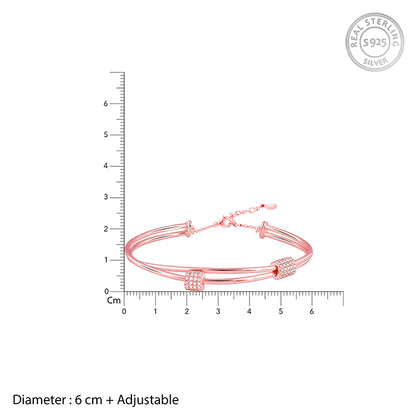 Rose Gold Cylinder Bracelet