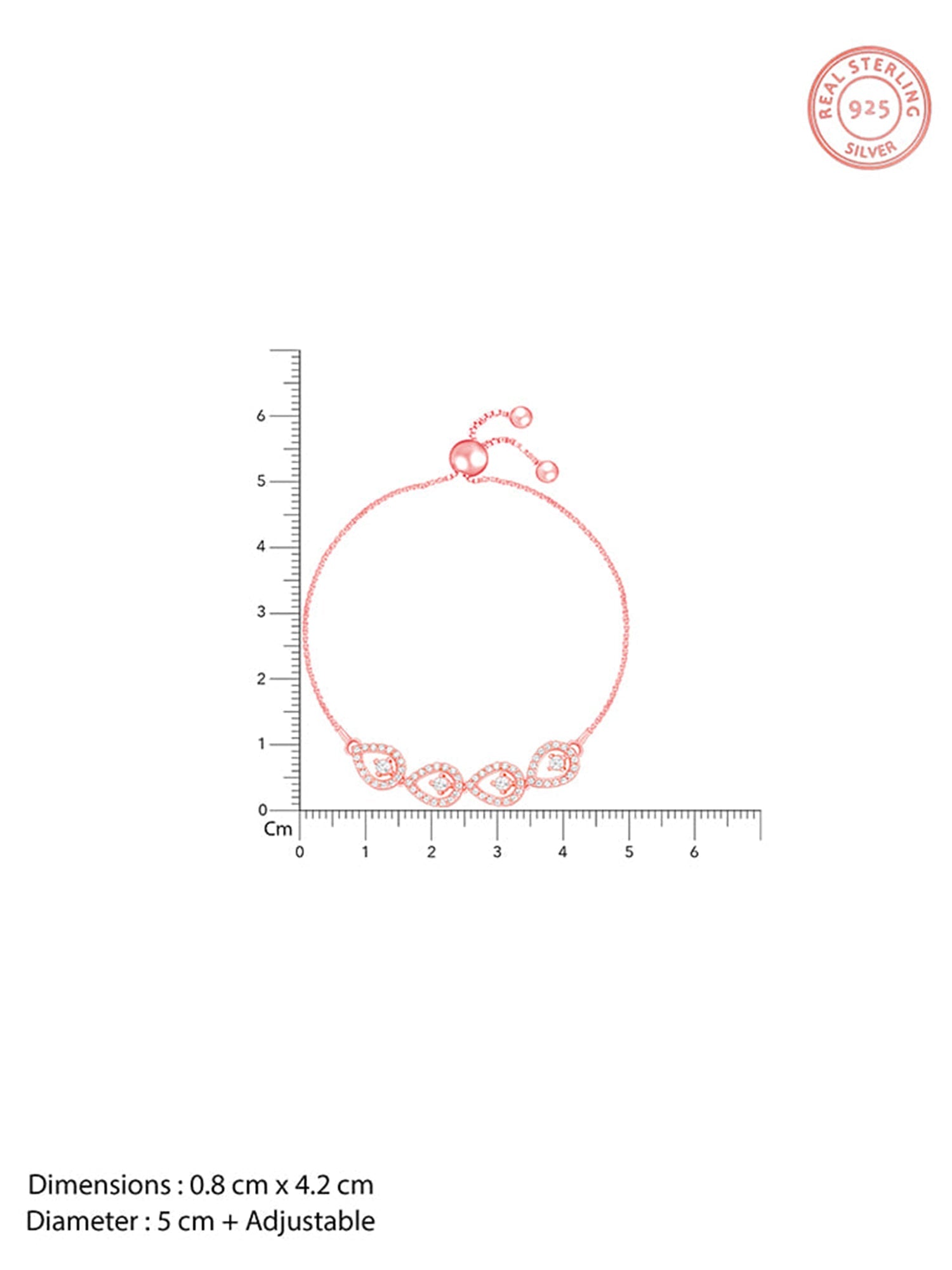 Rose Gold Peary Love Bracelet