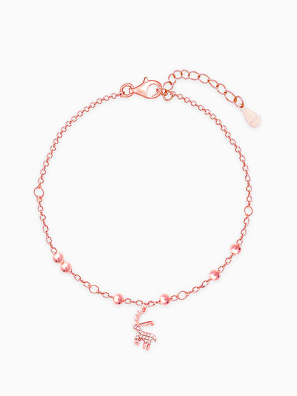Rose Gold Rain-love-on-your-Deer Bracelet