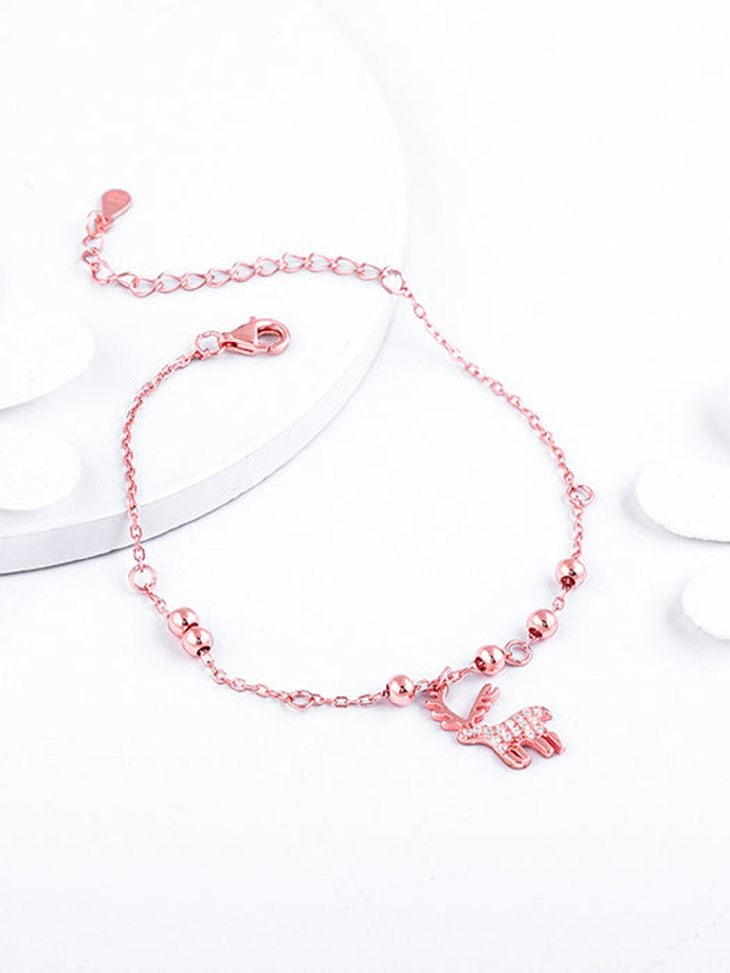 Rose Gold Rain-love-on-your-Deer Bracelet