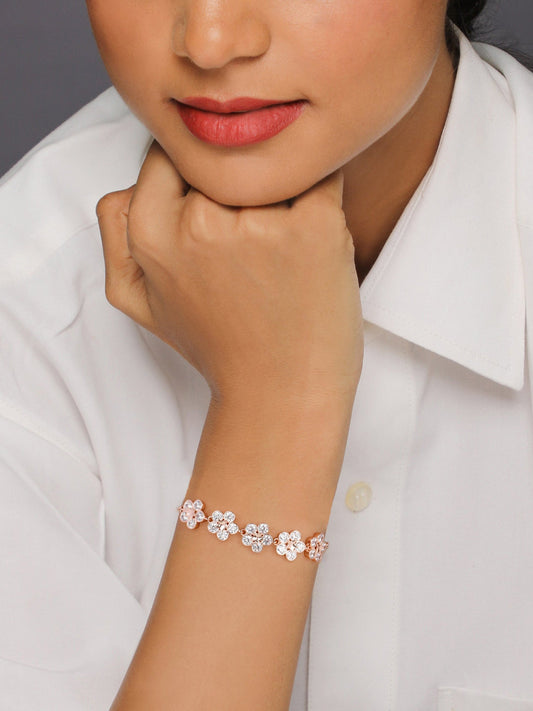 Rose Gold Floral Lover Bracelet