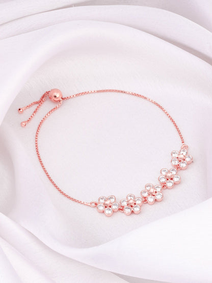 Rose Gold Floral Lover Bracelet